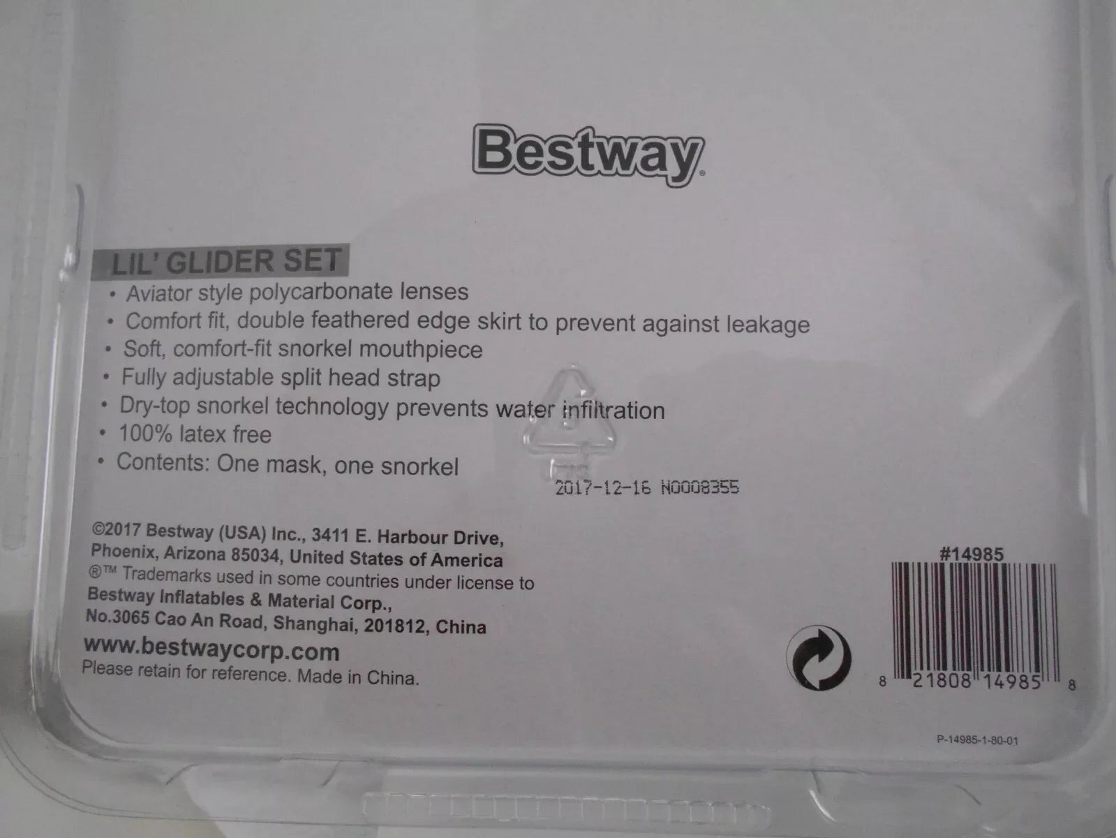 BLUE GOGGLES ONLY Bestway H2O Go! Kids Snorkel Set Ages 3+