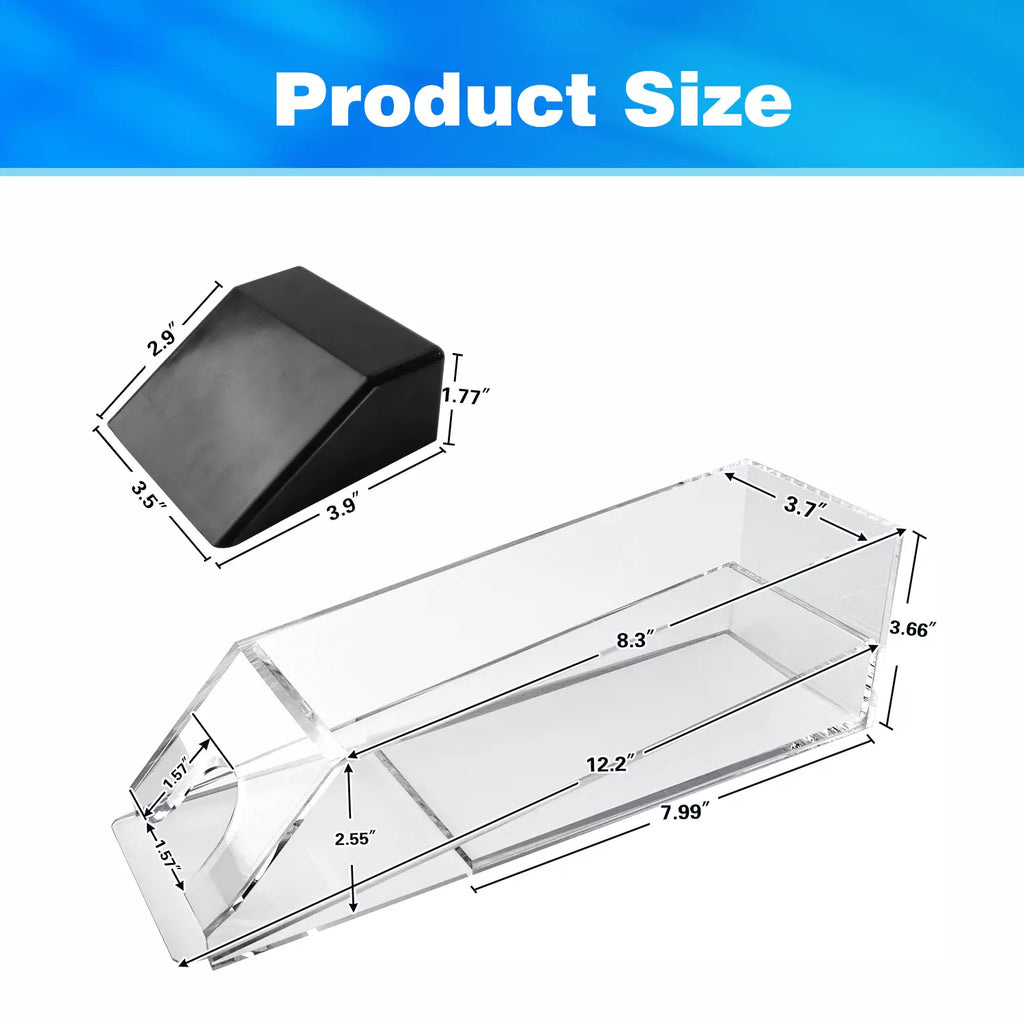 4,6,8 Deck Blackjack Shoe and Discard Tray, Clear Acrylic Blackjack Card Dispenser Dealing Holder Shoe for Playing Card Standard Size Poker Deck