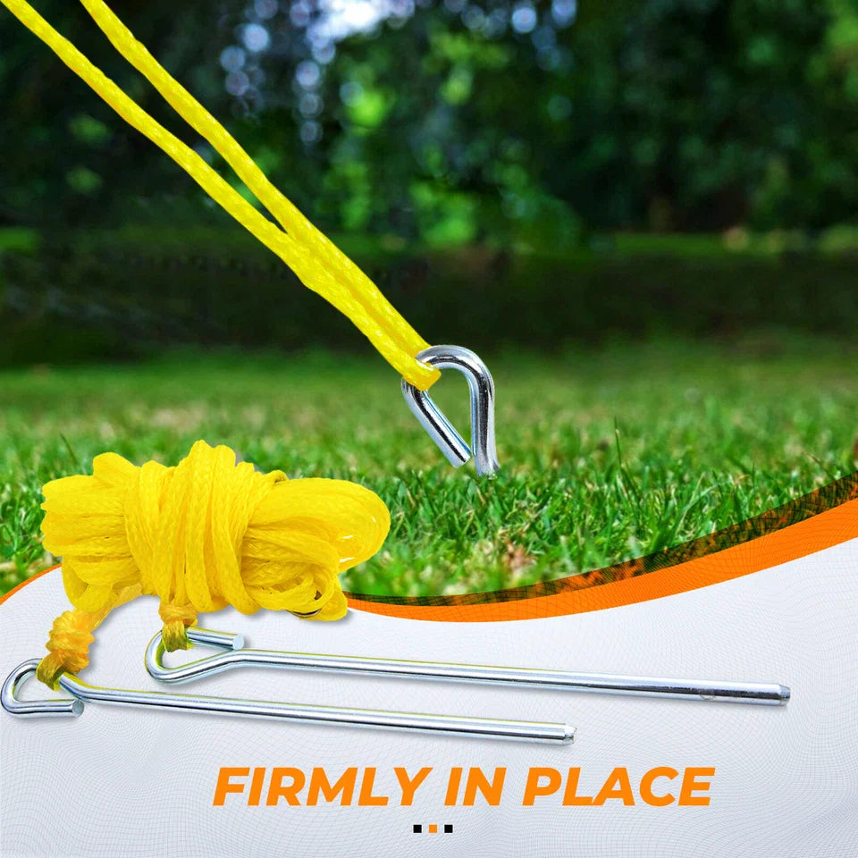 Patiassy Tournament Volleyball Net Set with Adjustable Poles & Carry Bag (Orange)