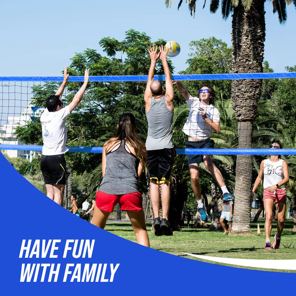 Patiassy Outdoor Volleyball Net Set with Ball, Pump & Carry Bag