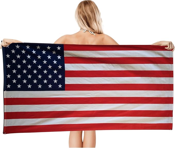 Towel USA Patriotic American Flag Beach Towels – 6 Pack