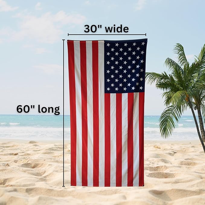 Towel USA Patriotic American Flag Beach Towels – 6 Pack
